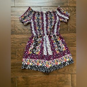 Monteau Multicolor Floral Romper
